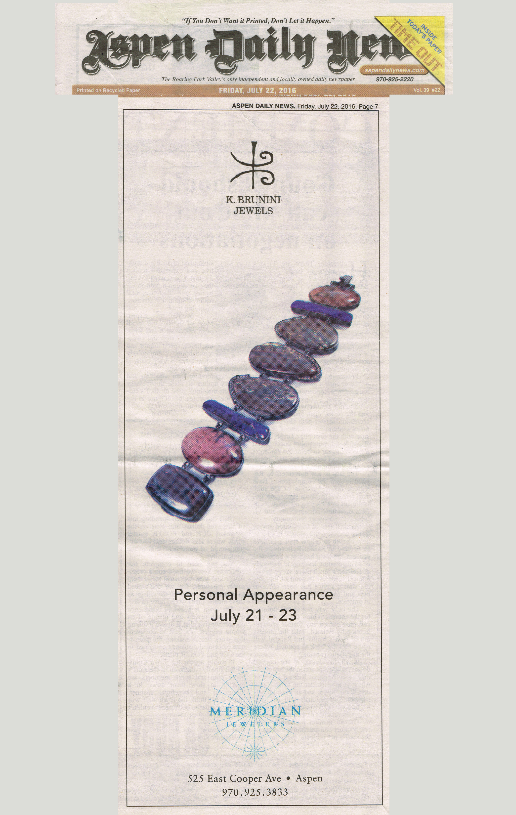 K. Brunini Jewels Meridian Jewelers Trunk Show