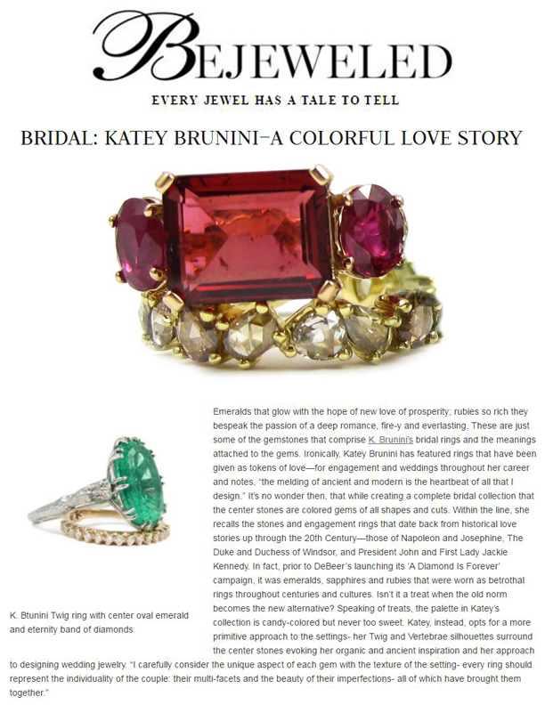 K Brunini Jewels Engagement Rings on Bejeweled Magazine