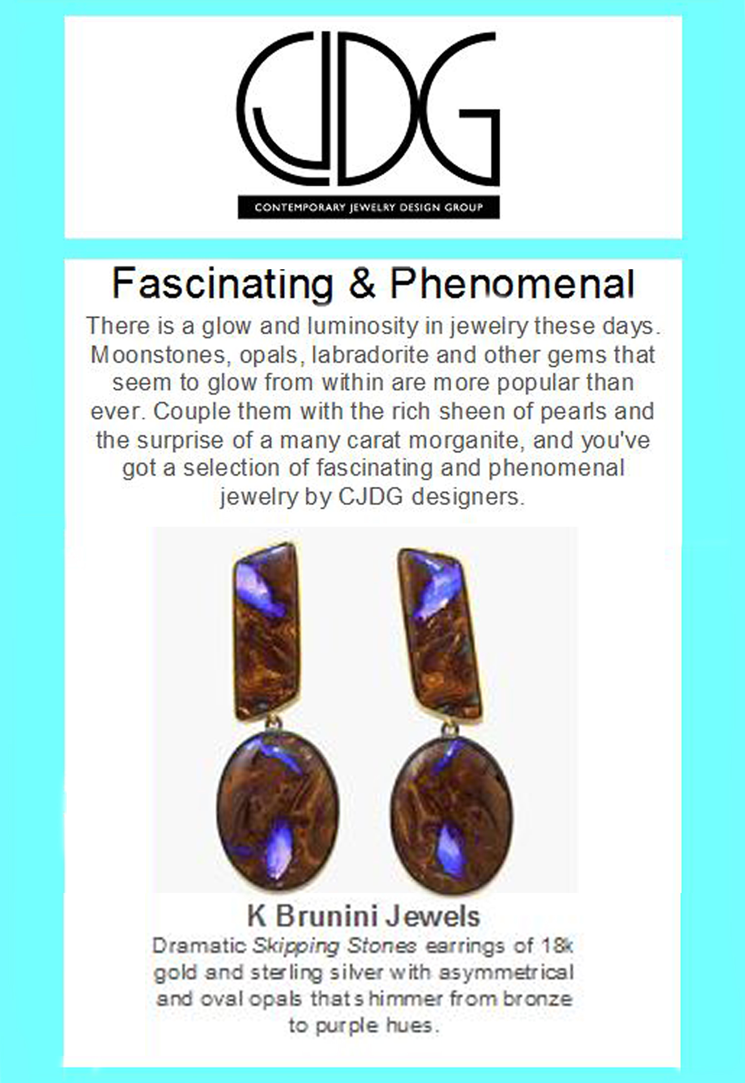 K Brunini, CJDG, Contemporary Jewelers Design Group, Earrings, Jewelry