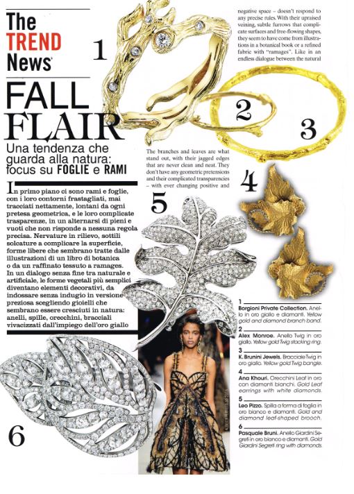 Fall, Flair, Twig, Bracelet, K Brunini, Vogue Gioiello