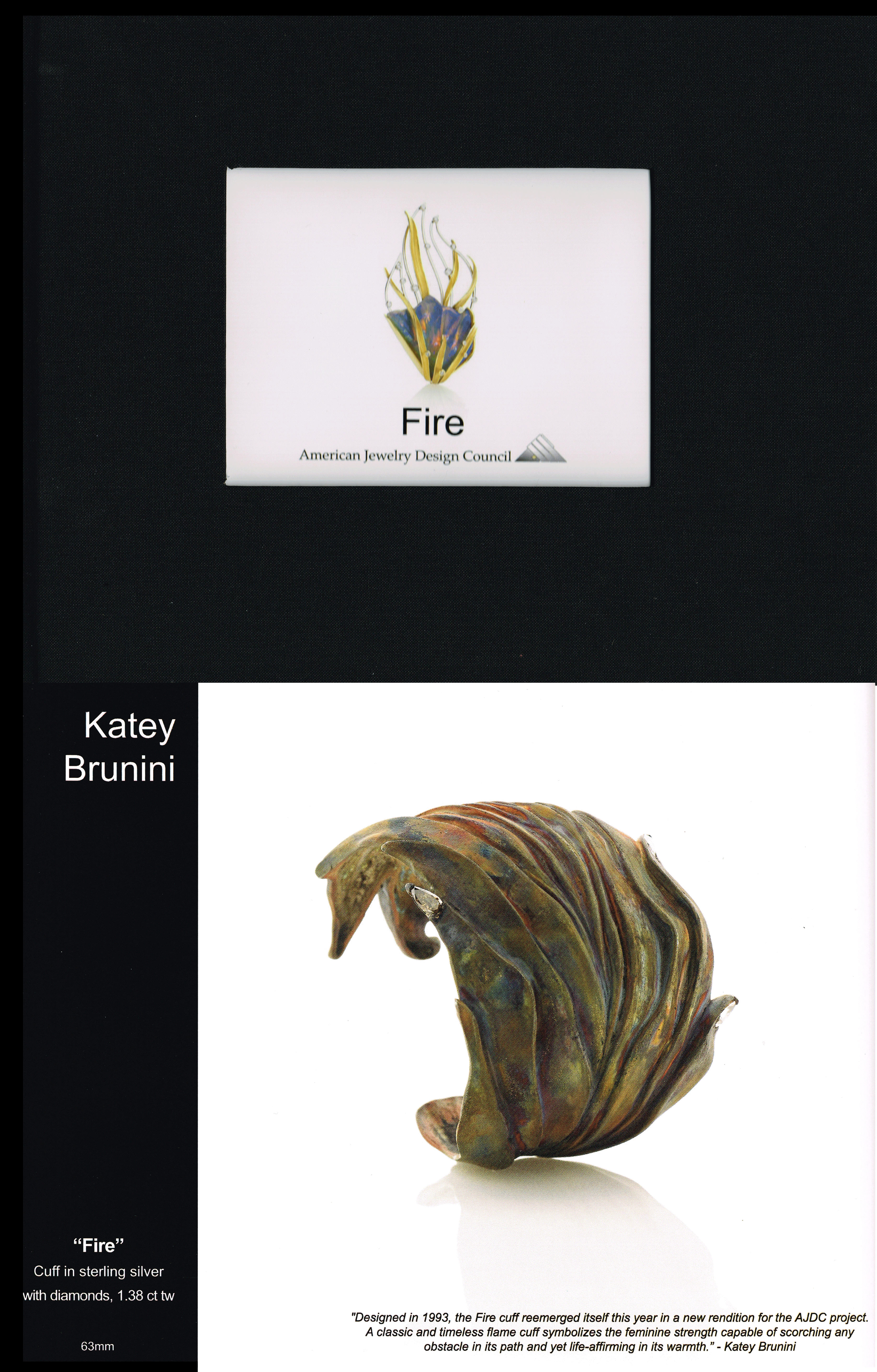 K Brunini, AJDC, American Jewelry Design Council, Couture, Designer, Jewelry, Cuff, Body Armor